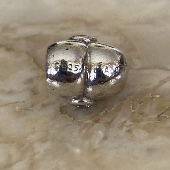 PANDORA Heart Charm 925 ALE Sterling Silver Heart Charm Clear Cubic Zirconia - Picture 4 of 4